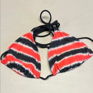Converse One Star Apparel Bikini Top with Orange/Grey Strip Accents Sz XL